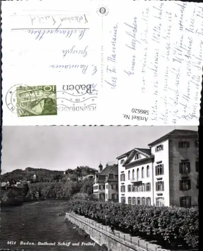 586620,Foto Ak Baden Badhotel Schiff u. Freihof Switzerland