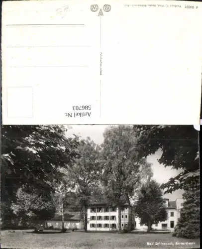 586703,Foto Ak Bad Schinzach Bernerhaus Schinznach-Bad Switzerland