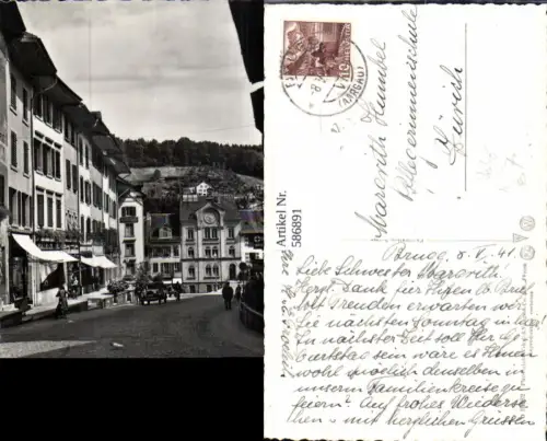 586891,Foto Ak Brugg Hauptgasse Automobil Auto Switzerland