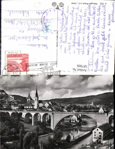 587009,Foto Ak Baden Brücke Switzerland
