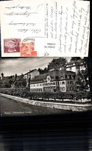 619984,Foto Ak Baden Aargau Volksheilbad Freihof