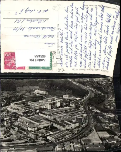 655188,Fliegeraufnahme Baden AG Brown Boveri Cie