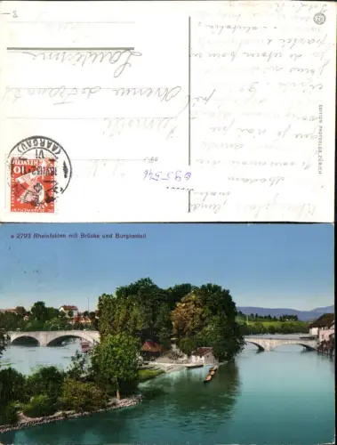 695546 Rheinfelden m. Brücke Burgkastell Aargau pub Photoglob 2793