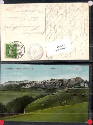 133994,Gasthaus z. Gäbris bei Gais Kt Appenzell