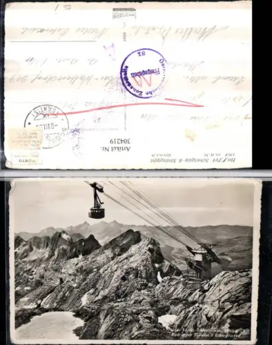 304219,Säntis-Schwebebahn Seilbahn Blick geg. Tierwies u. Silberplatte Bergkulisse Kt Appenzell
