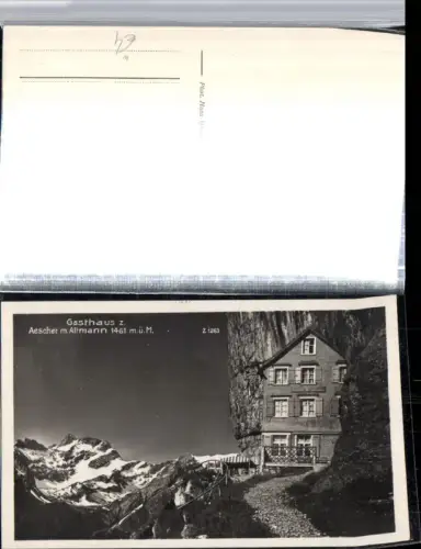 309423,Gasthaus zum Aescher b. Wasserauen m. Altmann Bergkulisse Kt Appenzell