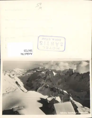 591723,Foto Ak Säntis Gasthaus i. Winter Schwägalp Urnäsch Switzerland
