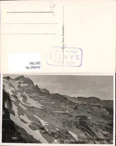 591766,Foto Ak Weg v. Wagenlucke auf d. Säntis Schwägalp Urnäsch Switzerland