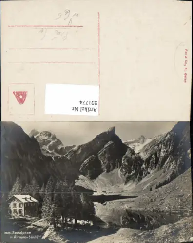 591774,Wasserauen Seealpsee m. Altmann-Säntis Switzerland pub Frei Co 2615