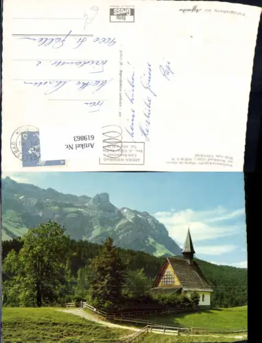 619863,Wallfahrtskapelle Maria im Ahorn b. Weissbad Weißbad Blick zum Öhrlikopf
