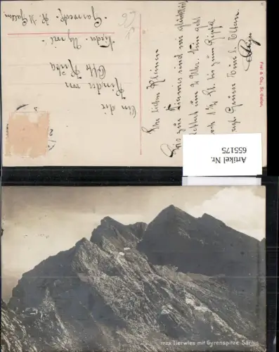 655175,Tierwies mit Gyrenspitze Säntis Urnäsch pub Frei Co 1723