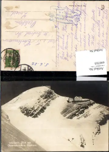 690703 Foto-AK Säntis Observatorium Gasthaus Appenzell