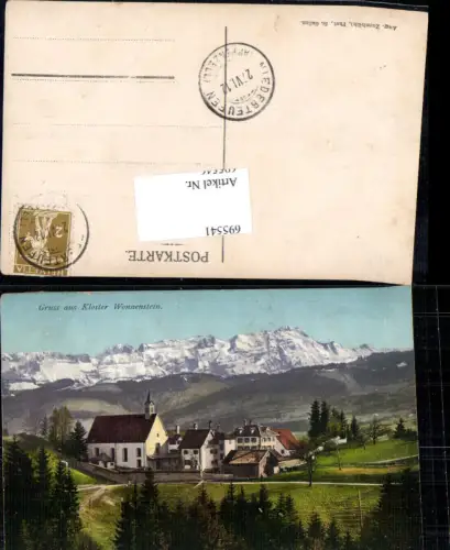 695541 Gruss aus Kloster Wonnenstein Teufen Niederteufen Schlatt Haslen Appenzell
