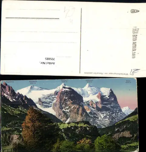 705885 Wetterhorngruppe von Reute Schweiz gesehen