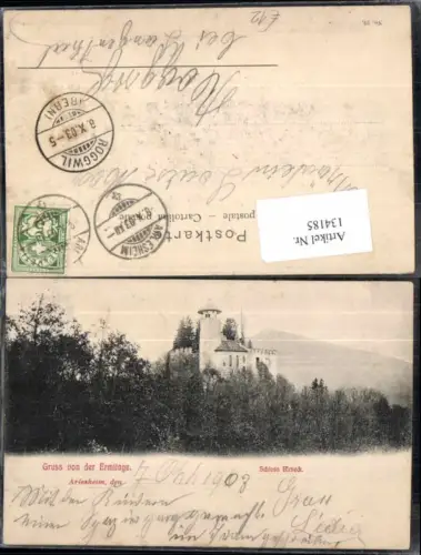 134185,Gruss von der Ermitage Schloss Birseck Arlesheim Kt Basel Land