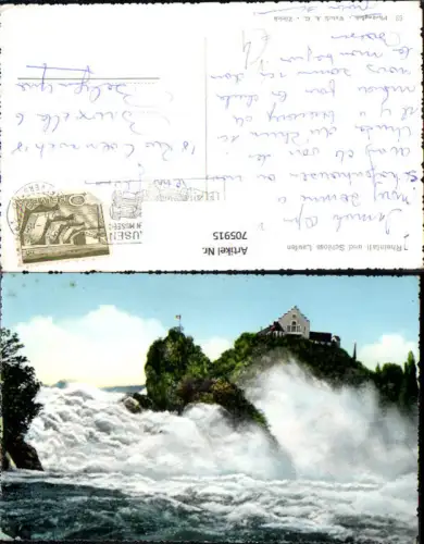 705915 Foto AK Rheinfall u. Schloss Laufen pub Photoglob 63