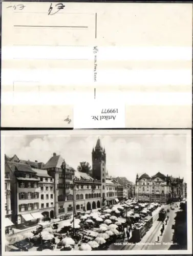199977,Basel Marktplatz Platz m. Rathaus