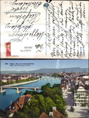 200100,Basel Die drei Rheinbrücke