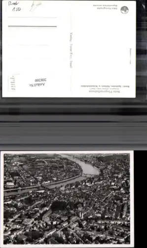 208200,Basel Fliegeraufnahme Spalentor Mittlere u. Wettsteinbrücke