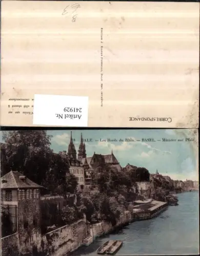 241929,Basel Bale Les Bords du Rhin Münster m. Pfalz