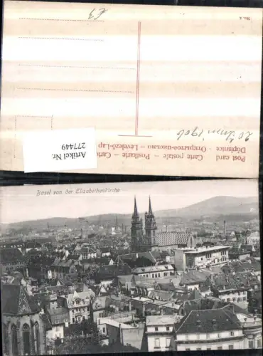 277449,Basel Totale von d. Elisabethenkirche