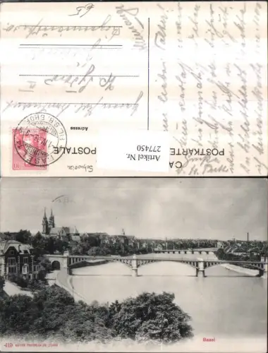 277450,Basel Teilansicht Brücke Kirche