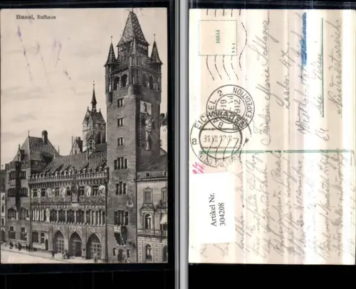 304208,Basel Rathaus Turm