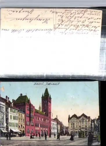 309429,Basel Rathaus Straßenansicht Kaffeerösterei Geschäfte