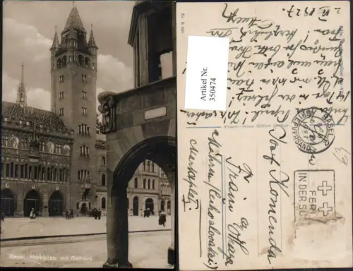 350474,Basel Marktplatz m. Rathaus