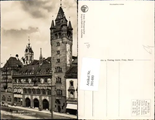 391480,Basel Rathaus u. Martinskirche Kirche