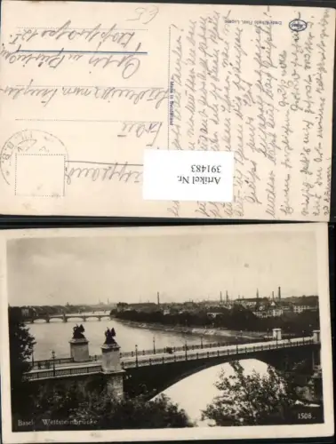 391483,Basel Teilansicht Wettsteinbrücke Brücke