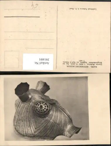 391491,Basel Historisches Museum Eiserne Roßstirne Detail