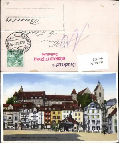 440232,Basel Barfüßerplatz m. Leonhardsburg Schloss