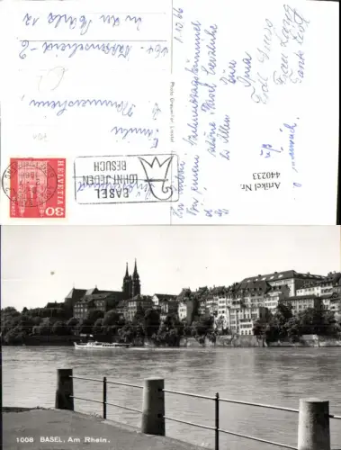 440233,Basel am Rhein Teilansicht Fluss