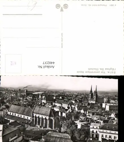 440237,Basel Teilansicht Panorama von d. Elisabethenkirche