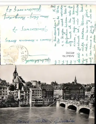 495392,Basel Teilansicht Mittlere Rheinbrücke Brücke
