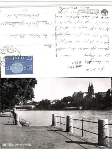495398,Basel Teilansicht am Rheinweg Brücke