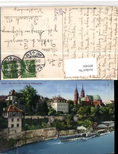 495401,Basel Teilansicht Pfalz m. Deutsch-Rittergarten pub Künzli 5641