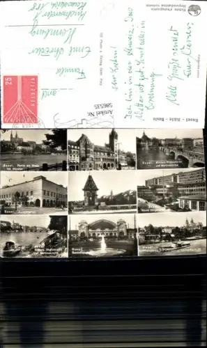 586535,Mehrbild Ak Basel Rathaus Kunstmuseum Bahnhof Switzerland