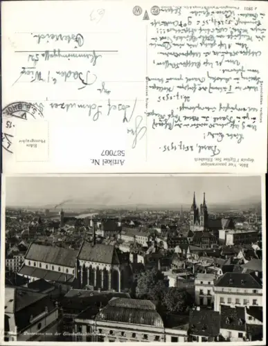 587007,Foto Ak Basel Panorama v. d. Elisabethenkirche Switzerland
