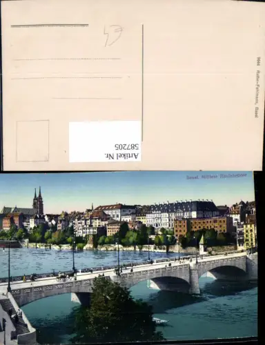 587205,Basel Mittlere Rheinbrücke Brücke Switzerland