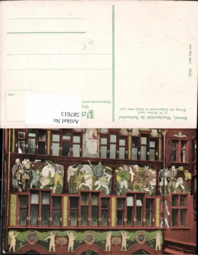 587613,Basel Wandgemälde i. Rathaushof Switzerland