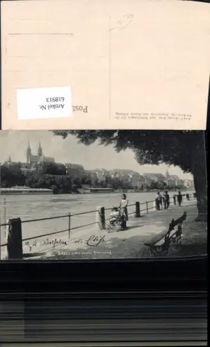 618913,Basel Am obern Rheinweg Kinderwagen Kinder