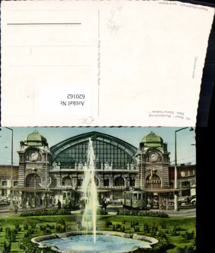 620162,Basel Bundesbahnhof Bale Gare Federalo Uhr Springbrunnen Brunnen Bahnhof