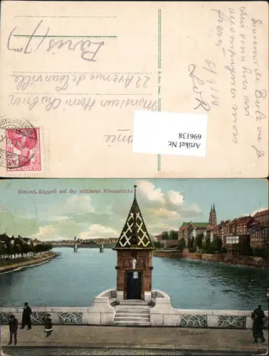 696138 Basel Stadt Rheinbrücken Rhein Käppeli