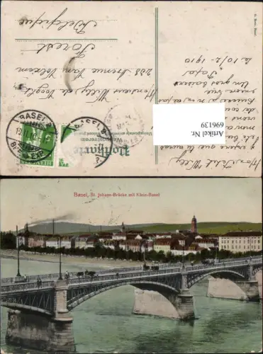 696139 Basel Stadt St. Johann Brücke Klein Basel
