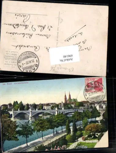 696140 Basel Stadt Wettsteinbrücke Brücke