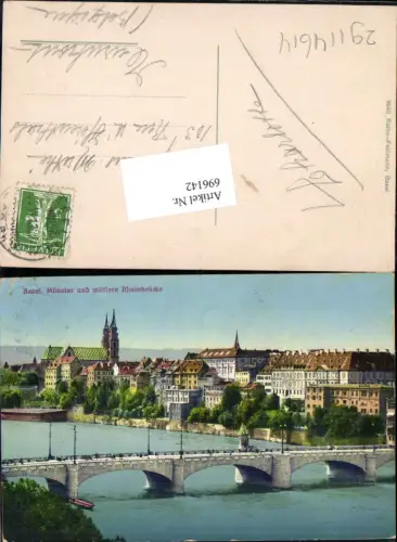 696142 Basel Stadt Rheinbrücken Rhein Brücke