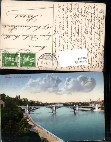 696144 Basel Stadt Rheinbrücken Rhein Brücke