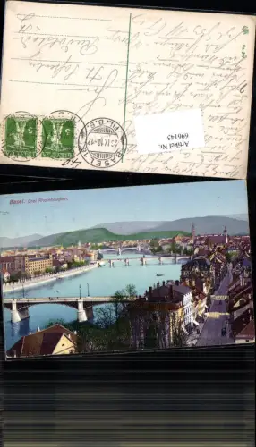 696145 Basel Stadt Rheinbrücken Rhein Brücke